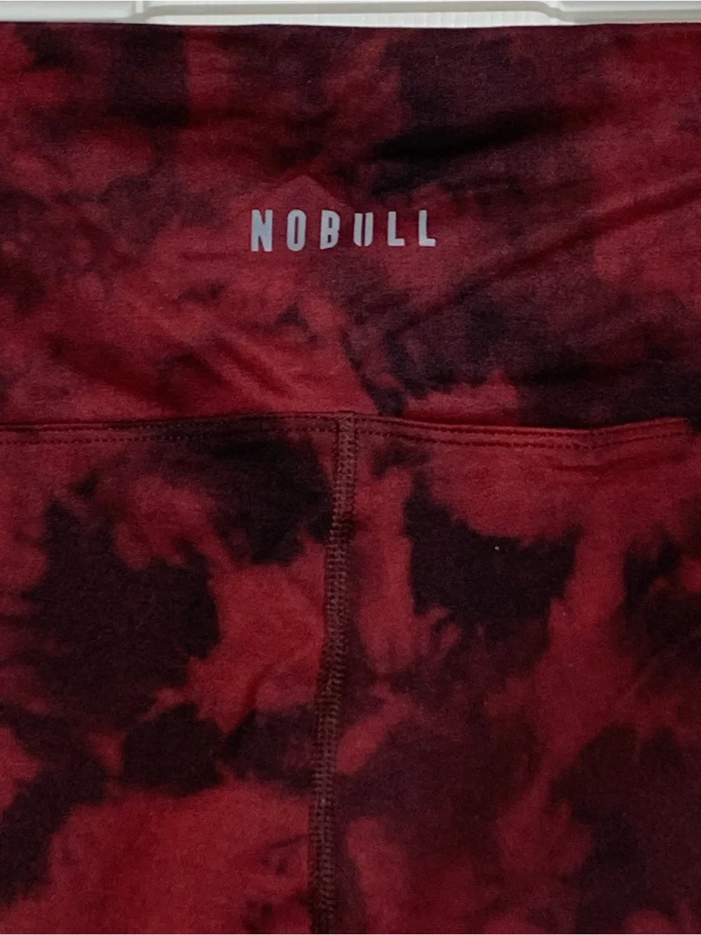 NOBULL Red & Black Tie-Dye Athletic Shorts